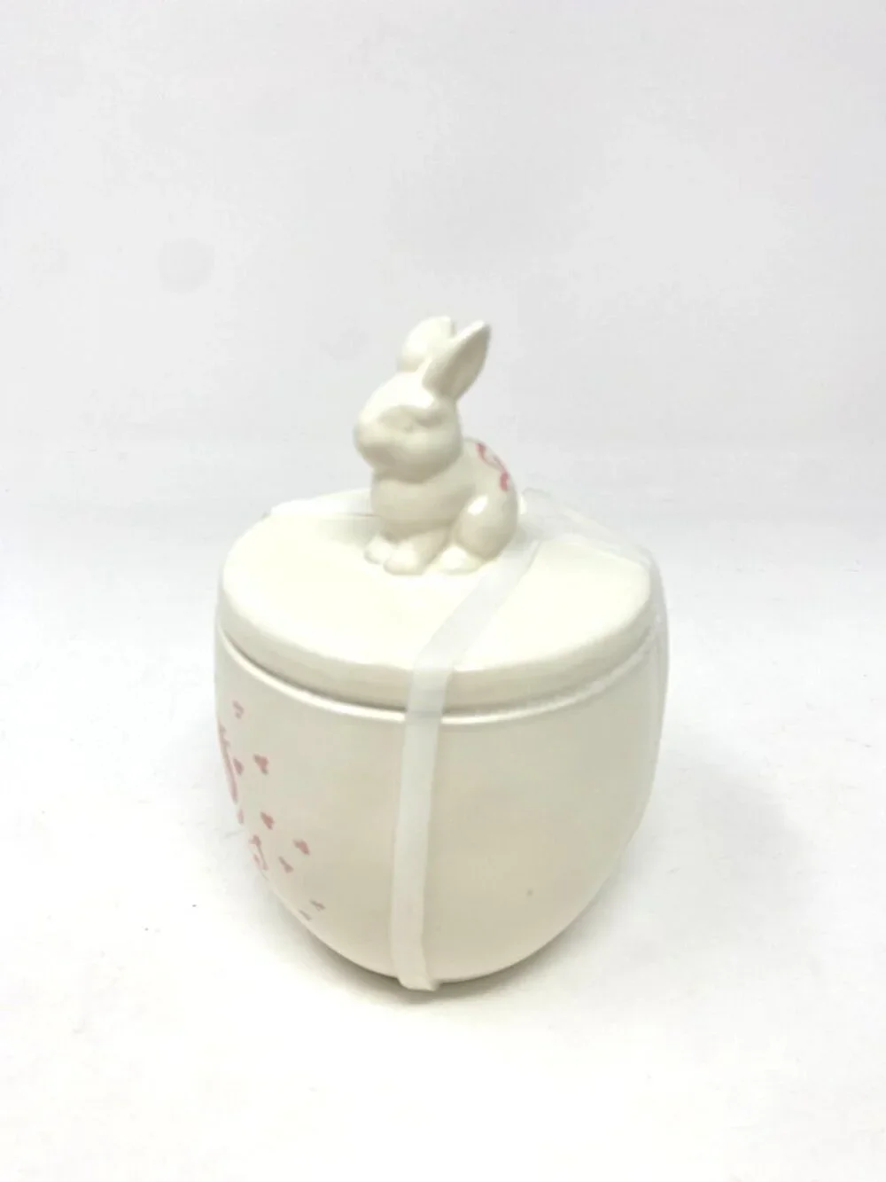 Target Easter Stoneware Aralia Sugar Jar White Pink Threshold™ Tabletop Decor